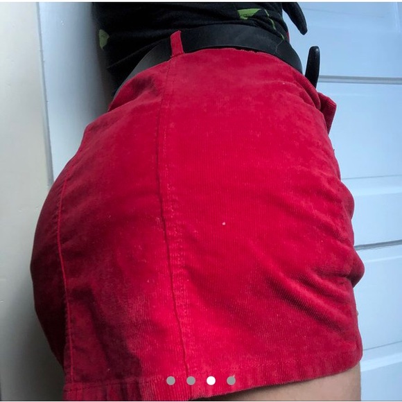 red velvet corduroy button skirt ❤️ - Picture 3 of 4